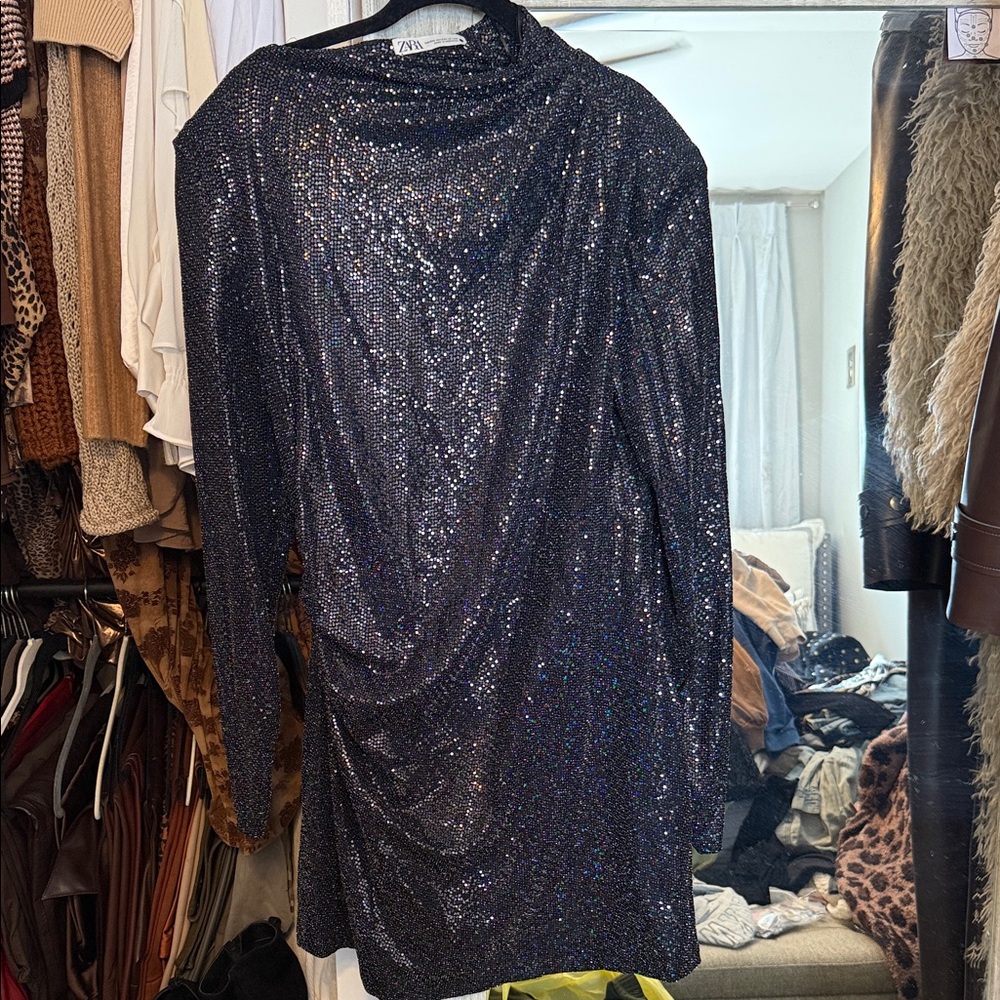 Zara Midnight Sequin Dress